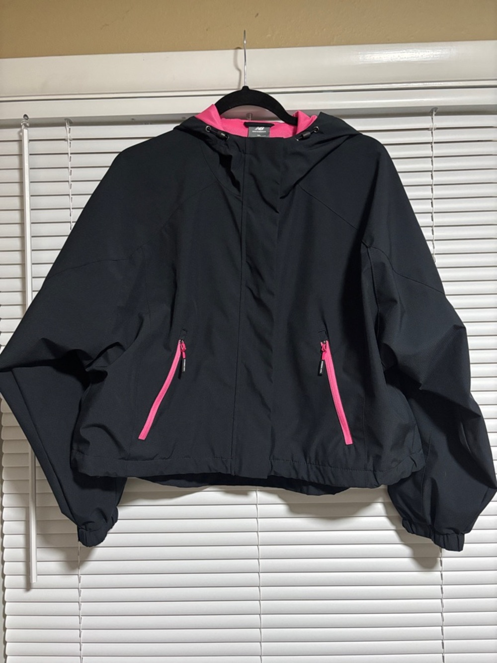 New Balance Black Ski Jacket with Pink Accents